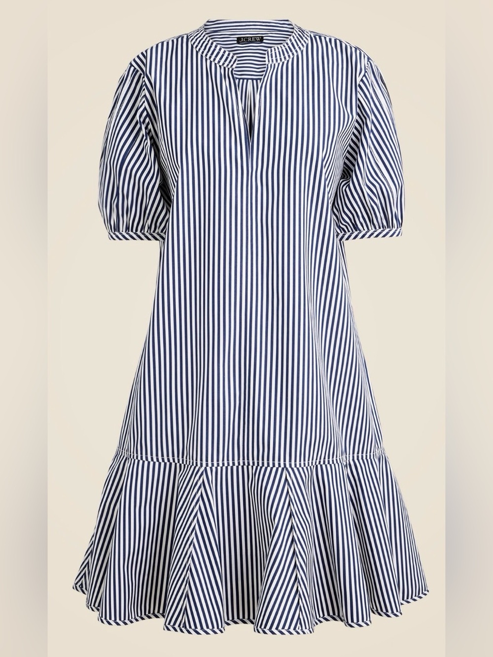NWT - J. Crew Petite Delilah dress in striped cotton poplin